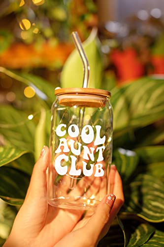 Aunt Gifts - Gifts For Aunt From Niece, Nephew - Birthday Gifts For Aunt, New Aunt, Aunties - Best Aunt Ever Gifts For Aunt, Aunt Announcement, Promoted To Aunt - 16 Oz Coffee Glass