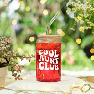 Aunt Gifts - Gifts For Aunt From Niece, Nephew - Birthday Gifts For Aunt, New Aunt, Aunties - Best Aunt Ever Gifts For Aunt, Aunt Announcement, Promoted To Aunt - 16 Oz Coffee Glass