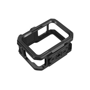 durable aluminum camera cage for gopro hero 11 - protective housing with cold shoe mounts, precision cut ports, anti-vibration, and heat dissipation for smoother filmmaking