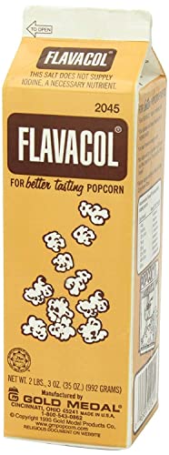 35oz Carton of Flavacol with 10oz Stainless Steel Shaker