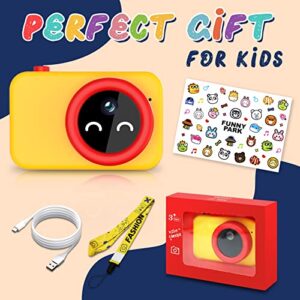 Kids Camera, Christmas Birthday Gifts for Boys Age 3-9, HD Digital Video Cameras for Toddler, Portable Toy for 3 4 5 6 7 8 Year Old Boy with 32GB SD Card