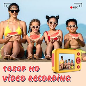 Kids Camera, Christmas Birthday Gifts for Boys Age 3-9, HD Digital Video Cameras for Toddler, Portable Toy for 3 4 5 6 7 8 Year Old Boy with 32GB SD Card