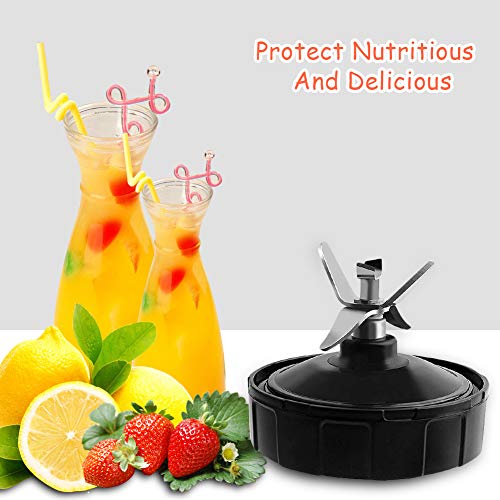 [ New Model] 7-Fins Replacement blender Blade for Ninja Accessories, Only Compatible with Nutri Ninja Foodi Power Blender SS300, SS300C, SS351, SS351C, SS351TGT, CO351B, SS100, SS101, SS101C, SS101TGT