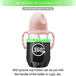 Universal Stroller Cup Holder with Phone Holder - 2-in-1 Fit for Uppababy Doona Nuna Jogger Graco Britax Bugaboo and More, Wheelchair Walker Bike Accessories, Gifts for Women Mom Men, Green