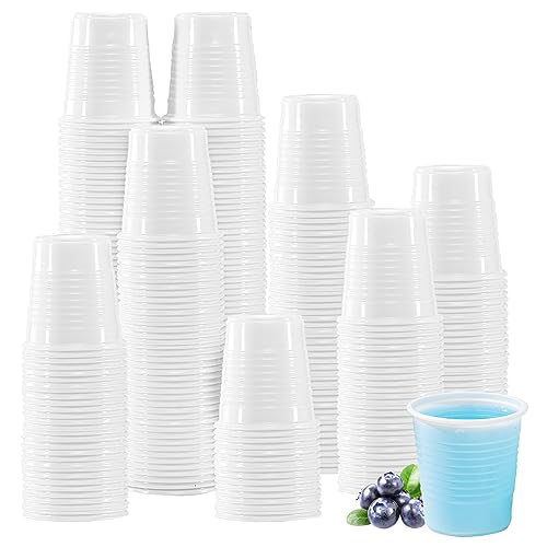 SIUQ 1500 Pack 3 oz Plastic Cups,Disposable Bathroom Cups,Mouthwash Cups,Small Jello Shot Cups for Tasting,Drinking,Party,Food Sample,Picnic,BBQ,Travel and Event (White)