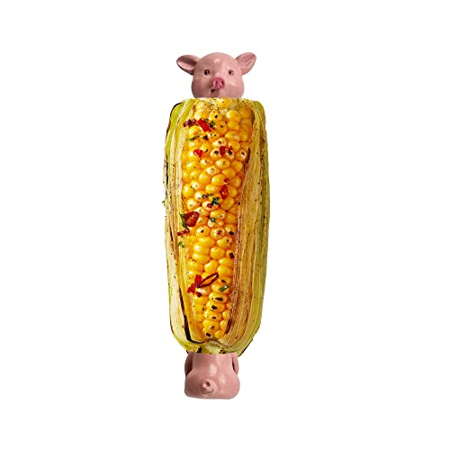 Outset Piglets Corn Holders, 1” x 2.5” x 1”, Pink