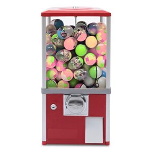 bjtdllx vending machine, candy vending machine prize machine gumball vending device big capsule for 1.1"-2.1" gadgets, commercial vending machine for selling small capsule toys, candy - red