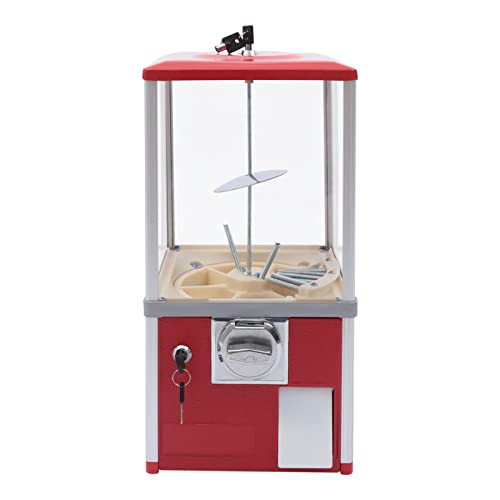 BJTDLLX Vending Machine, Candy Vending Machine Prize Machine Gumball Vending Device Big Capsule for 1.1"-2.1" Gadgets, Commercial Vending Machine for Selling Small Capsule Toys, Candy - Red
