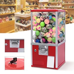 BJTDLLX Vending Machine, Candy Vending Machine Prize Machine Gumball Vending Device Big Capsule for 1.1"-2.1" Gadgets, Commercial Vending Machine for Selling Small Capsule Toys, Candy - Red