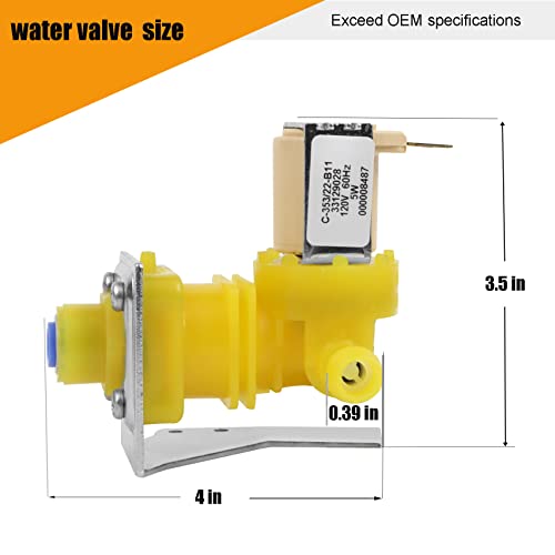 2023 Upgrade 000009120, 000008487, IH9120 Water Inlet Valve (OEM) Compatible with Manitowoc Ice Machines, 120V 60Hz 5W Fits popular S, Indigo and K-0250/0350/0450 Koolaire etc - 2 Year Warranty