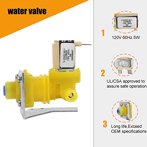 2023 Upgrade 000009120, 000008487, IH9120 Water Inlet Valve (OEM) Compatible with Manitowoc Ice Machines, 120V 60Hz 5W Fits popular S, Indigo and K-0250/0350/0450 Koolaire etc - 2 Year Warranty