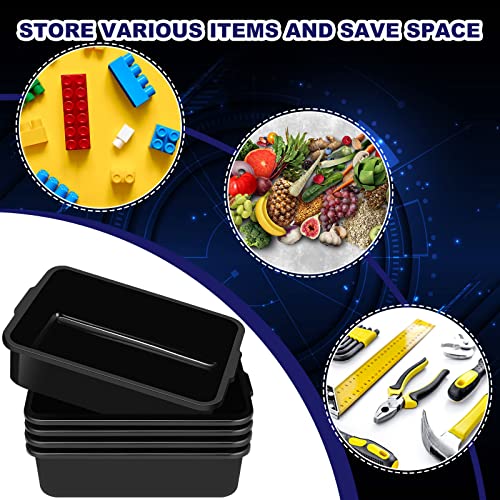 Sherr 10 Pcs 8L Plastic Bus Tubs Bus Tubs Restaurant Food Service Bus Tubs Commercial Bus Box with Handles Wash Basin Tray for Home Daily Use, Toys, Restaurant Hotel Food Service, Black