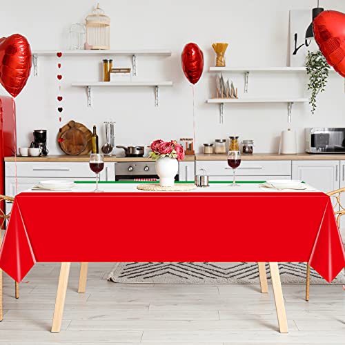 3 Pack Italian Flag Tablecloth, Italian Themed Disposable Plastic Tablecloth, Rectangle Italian Table Cover for Italy Family Gathering Kitchen Dining Decorations and Party Supplies 54 x 108 Inch