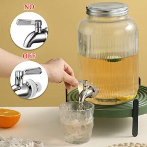 Kyraton Beverage Dispenser Replacement Spigot No Leakage, Stainless Steel Water Dispenser Replacement Faucet Polished Finished, Easy to Install and Durable