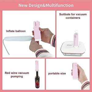 Mini Bag Sealer with Cutter, Portable Food Heat Sealer Machine - 4 IN 1 Handheld Electric Vacuum Sealer/Mini Bag Sealer/Balloon Pump/Bags Cutter for Home or Travel