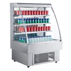 commercial refrigerator open air merchandiser slope 39" wide grab and go display cooler cf-380