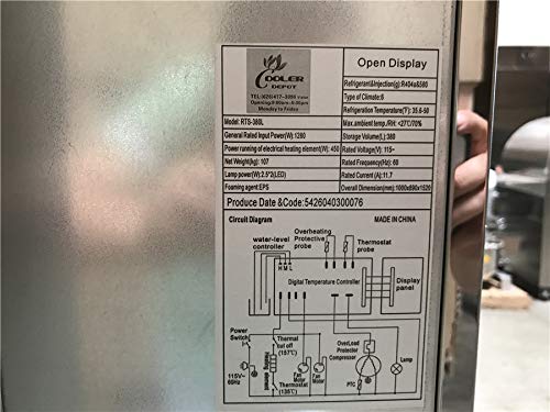 Commercial Refrigerator Open Air Merchandiser Slope 39" Wide Grab And Go Display Cooler CF-380