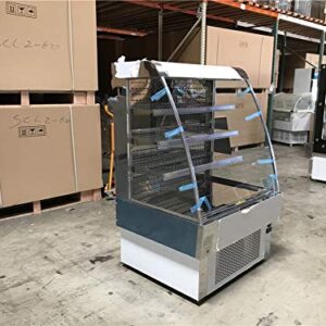 Commercial Refrigerator Open Air Merchandiser Slope 39" Wide Grab And Go Display Cooler CF-380