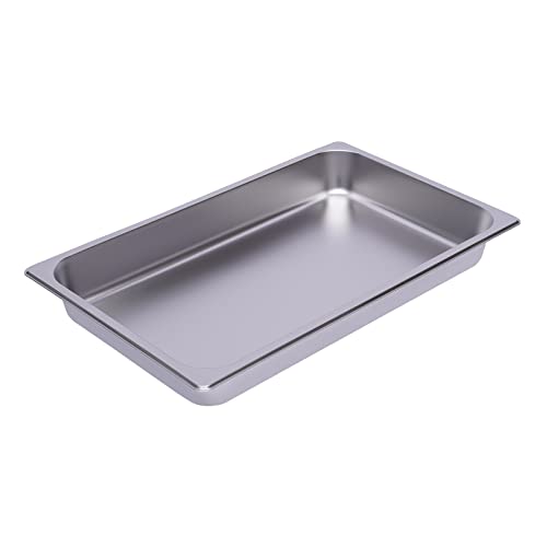 6 Pack Full Size Stainless Steel Steam Hotel Pan 20.87 x 12.99 x 2.5 In Steam Table Pan Food Service Pan for Party, Kitchen, Restaurant, Hotel