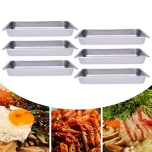 6 Pack Full Size Stainless Steel Steam Hotel Pan 20.87 x 12.99 x 2.5 In Steam Table Pan Food Service Pan for Party, Kitchen, Restaurant, Hotel