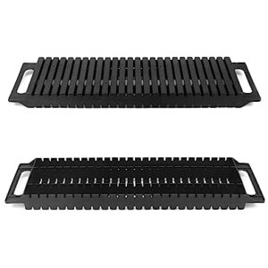 Qwork Antistatic ESD Circulation Rack Shelf, 2 Pack Dual- Ear Antistatic PCB Tray Rack, ESD Shelf Storage Turnover Rack, 47 x 14 x 3.5cm, Black