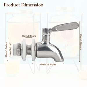 Omoojee Stainless Steel Spigot for Beverage Dispenser, 1 Water Dispenser Replacement Part, Outdoor Water Faucet for Sun Tea Jar, Party, Camping