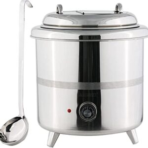 ANSNAL Stainless Steel Commercial Grade Soup Kettle, 380 W Portable Food Soup Kettle Warmer with Inner Tank, for Buffet, Restaurant, Party, Event, and Catering