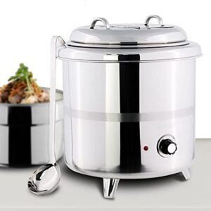 ANSNAL Stainless Steel Commercial Grade Soup Kettle, 380 W Portable Food Soup Kettle Warmer with Inner Tank, for Buffet, Restaurant, Party, Event, and Catering