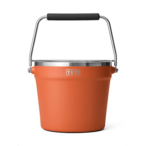 YETI Rambler Beverage Bucket, Double-Wall Vacuum Insulated Ice Bucket with Lid, High Desert Clay