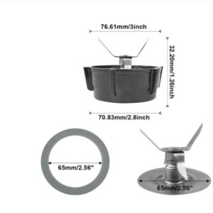 Blender Replacement Parts，for Oster Blender Replacement Parts Blender Ice Blade with Jar Base Cap and Two Rubber O Ring Seal Gasket Accessory Refresh Kit，Compatible with Oster Osterizer Blender