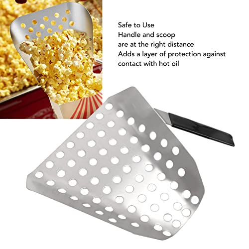 Popcorn Scoop, Stainless Steel Hand Scoop with Cone End Kitchen Utensils Fries Serving Scooper for Snacks Desserts Ice Dry Goods