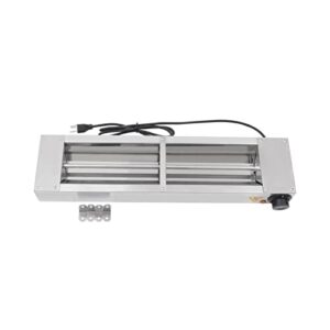 Food Heat Lamp, 24'' Food Heat Lamp, Overhead Food Warmer, Commercial Infrared Strip Heater with Cord & Plug for Restaurants Buffets Canteen Dining Hall,110V,500W