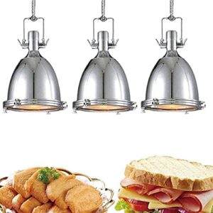 commercial heat lamp food warmer light food heating lamp 3 pack food heating warmer lamp for buffets restaurant and parties, commercial heat lamp for food, food grill heating lamp