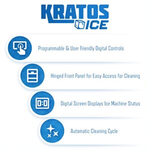 Kratos 69K-917 Full Dice Modular Ice Machine, 521 lb. Daily Production
