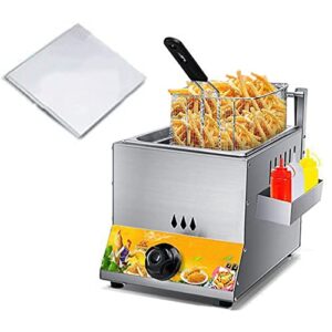 6l commercial deep fryer stainless steel countertop fryers with baskets french fry restaurant kitchen equipment for fries turkey, commercial and home use