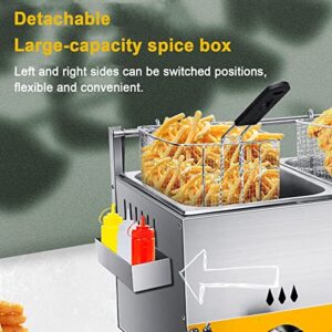 6L Commercial Deep Fryer Stainless Steel Countertop Fryers With Baskets French Fry Restaurant Kitchen Equipment For Fries Turkey, Commercial And Home Use