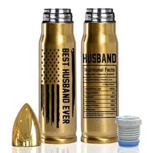 best husband ever 17oz stainless steel bullet tumbler - gifts for him, husband gifts from wife - gifts for husband for anniversary, husband birthday gift, husband christmas gifts