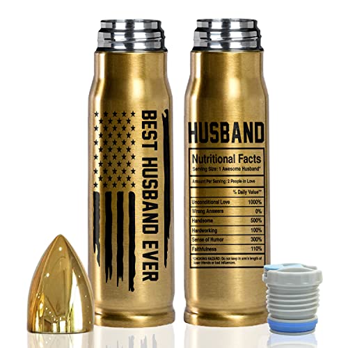 Best Husband Ever 17oz Stainless Steel Bullet Tumbler - Gifts for Him, Husband Gifts from Wife - Gifts for Husband for Anniversary, Husband Birthday Gift, Husband Christmas Gifts