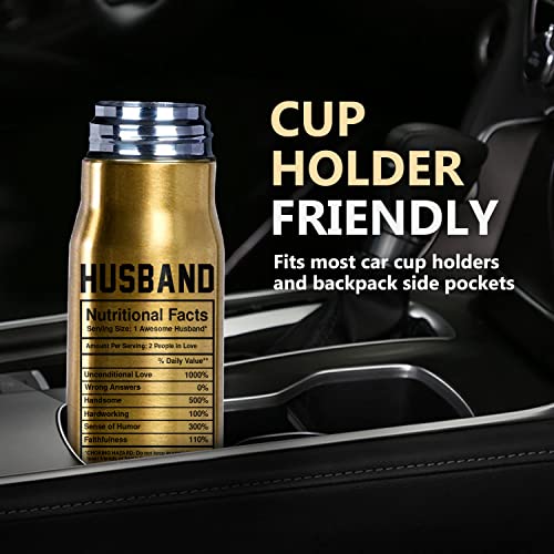 Best Husband Ever 17oz Stainless Steel Bullet Tumbler - Gifts for Him, Husband Gifts from Wife - Gifts for Husband for Anniversary, Husband Birthday Gift, Husband Christmas Gifts