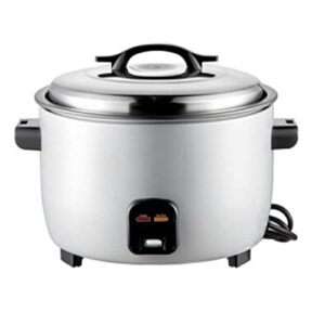 commercial rice cooker 30 cups uncooked rice large capacity, keep warm mode, nsf certified for restaurant, 110v, nonstick inner pot white xh-219