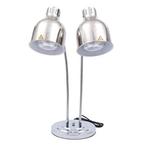 commercial food heating lamp tabletop 2 bulb buffet food warmer light with dual bulbs portable restaurant kitchen warmer light 250w 110v