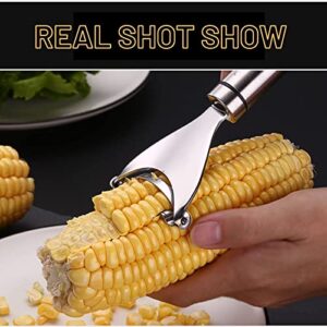 2PCS Corn Planer Cutter Thresher Peeler, Corn Thresher Cob Stripper Tool,Stainless Steel Corn Thresher