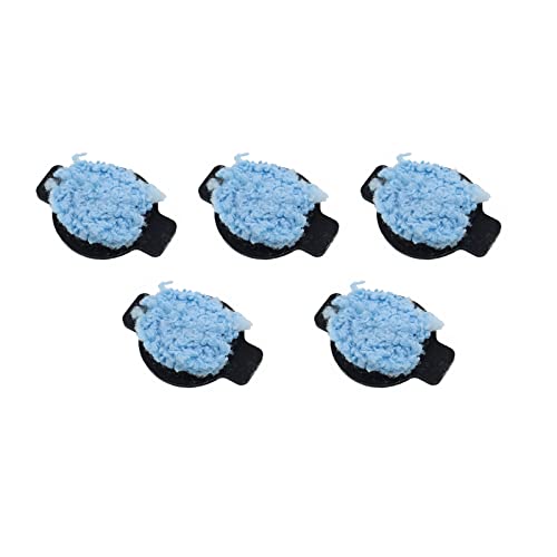 TECKEEN 5Pcs Robotic Wet Sponges Water Wick Cap Kit for iRobot for Braava 380 380t 320 Mint 4200 4205 5200 5200C