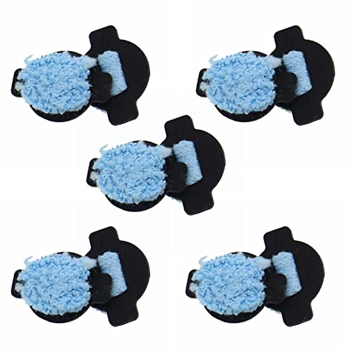 TECKEEN 5Pcs Robotic Wet Sponges Water Wick Cap Kit for iRobot for Braava 380 380t 320 Mint 4200 4205 5200 5200C