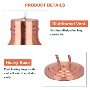 YMJOINMX 220V Food Warmer Lamp Heat Lamp with Bulbs for Food Heating Lamp Commercial Food Buffet Warmer Lamp Restaurant Food Service