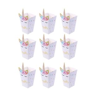 nuobesty unicorn popcorn cups food containers 12pcs unicorn popcorn boxes unicorn popcorn treat boxes unicorn snack treat containers unicorn party favor popcorn boxes cupcake boxes