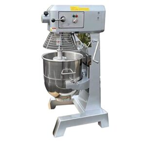 commercial mixer 40-quart food bakery pizza dough mixer grinder stand, 3 phase, 240v, nsf certified restaurant kitchen hlm-40b