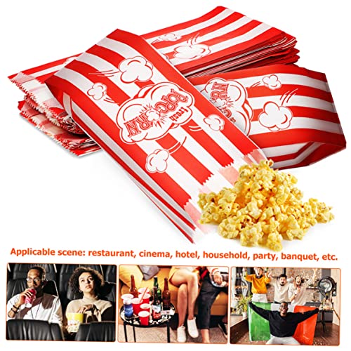 Yardwe 100pcs Popcorn Popcorn Packaging Bag Mini Food Containers Mini Containers Mini Snack Containers Movie Night Popcorn Bowl Paper Chicken Box Concession Popcorn Bags Popcorn Supply