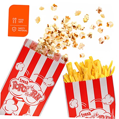 Yardwe 100pcs Popcorn Popcorn Packaging Bag Mini Food Containers Mini Containers Mini Snack Containers Movie Night Popcorn Bowl Paper Chicken Box Concession Popcorn Bags Popcorn Supply