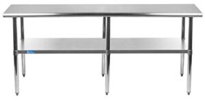 commercial stainless steel food prep work table 18”x96”
